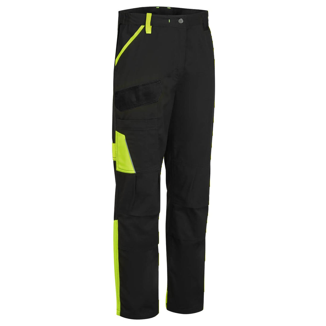 Pantaloni de lucru din bumbac ușor WX1 - Negru/Galben