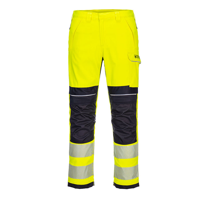PW3 FR Modaflame Hi-Vis Work Trousers - Galben/Navy