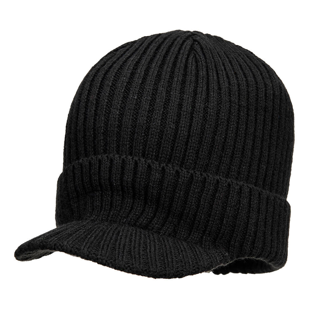 Caciula Beanie cu cozoroc - Negru