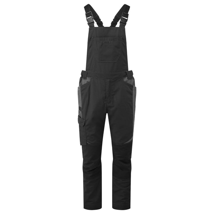 WX3 Pantaloni cu pieptar cu spălare industrială - Negru