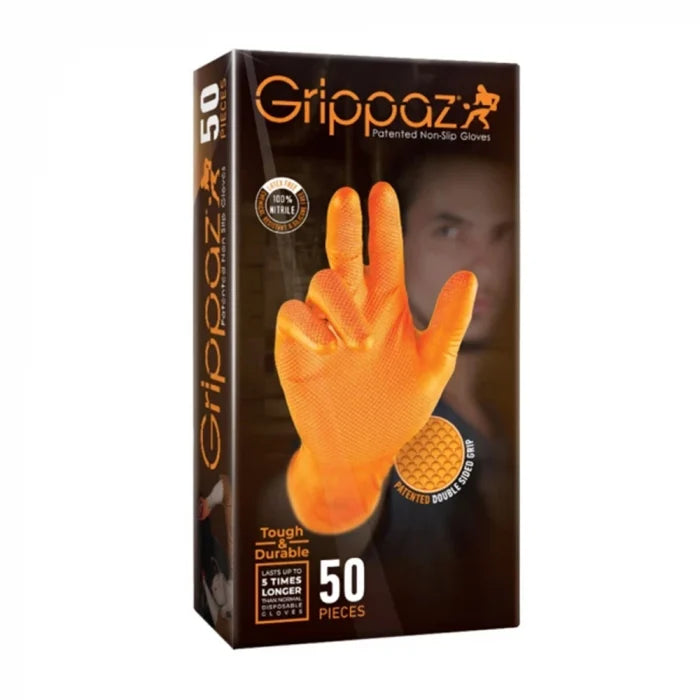 manusi din nitril grippaz portocalii